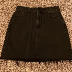 black ultra high rise hollister skirt